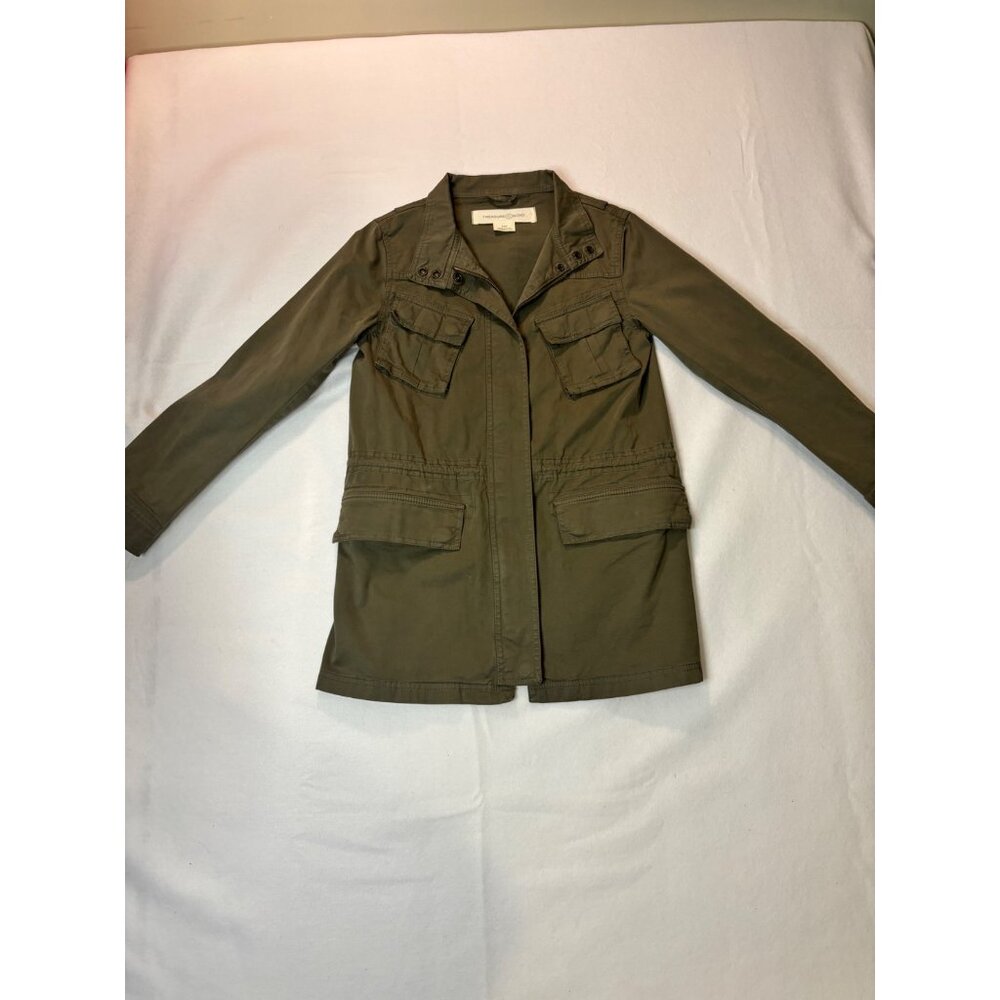 New Treasure & Bond Cotton Twill Lightweight Jacket Green Size XXS